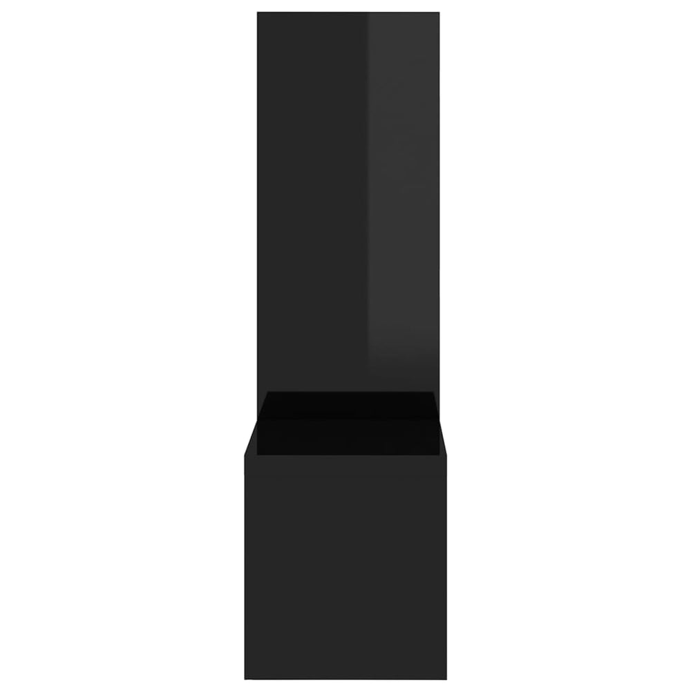 Wandschappen 2 st 50x15x50 cm spaanplaat hoogglans zwart MeubelReus