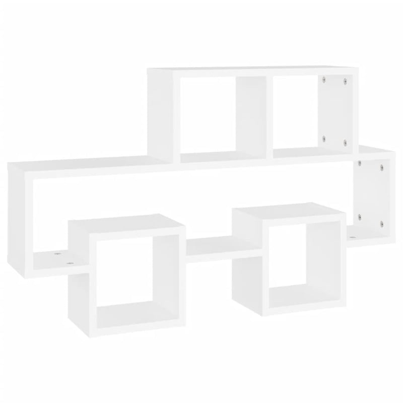 Wandschap auto-vormig 82x15x51 cm spaanplaat wit MeubelReus