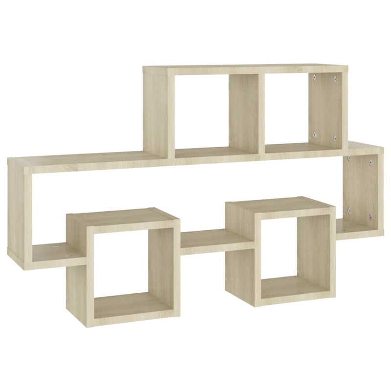 Wandschap auto-vormig 82x15x51 cm spaanplaat sonoma eikenkleur MeubelReus