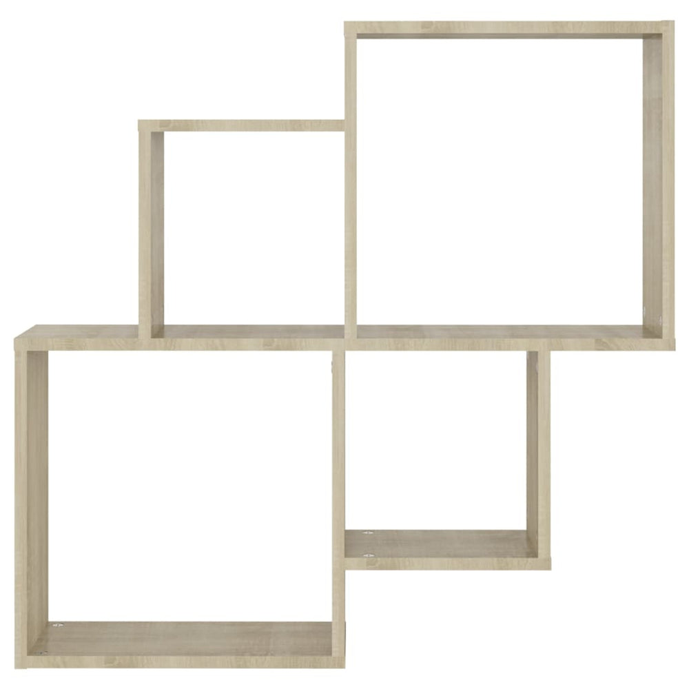 Wandschap kubus 80x15x78,5 cm spaanplaat sonoma eiken MeubelReus