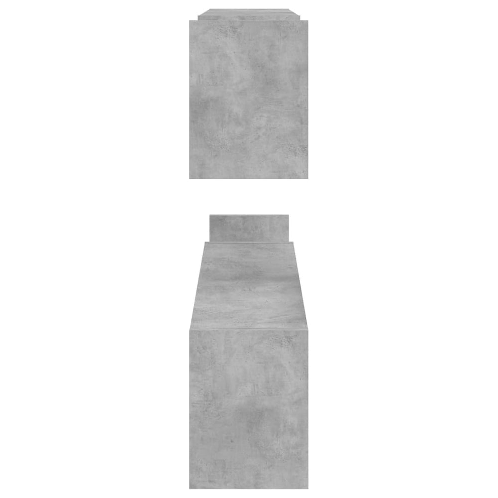 Wandschappen 2 st 100x15x20 cm spaanplaat betongrijs MeubelReus