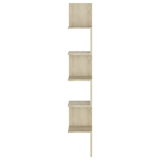 Hoekwandschap 20x20x127,5 cm spaanplaat sonoma eikenkleurig MeubelReus