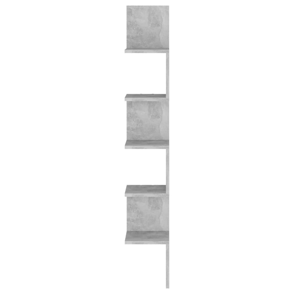 Hoekwandschap 20x20x127,5 cm spaanplaat betongrijs MeubelReus
