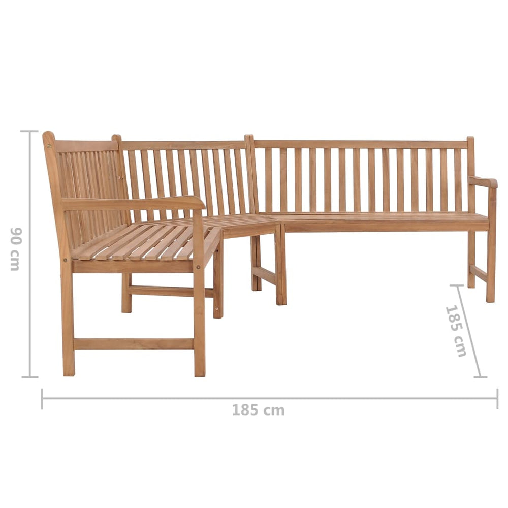 Tuinhoekbank 185x185x90 cm massief teakhout MeubelReus