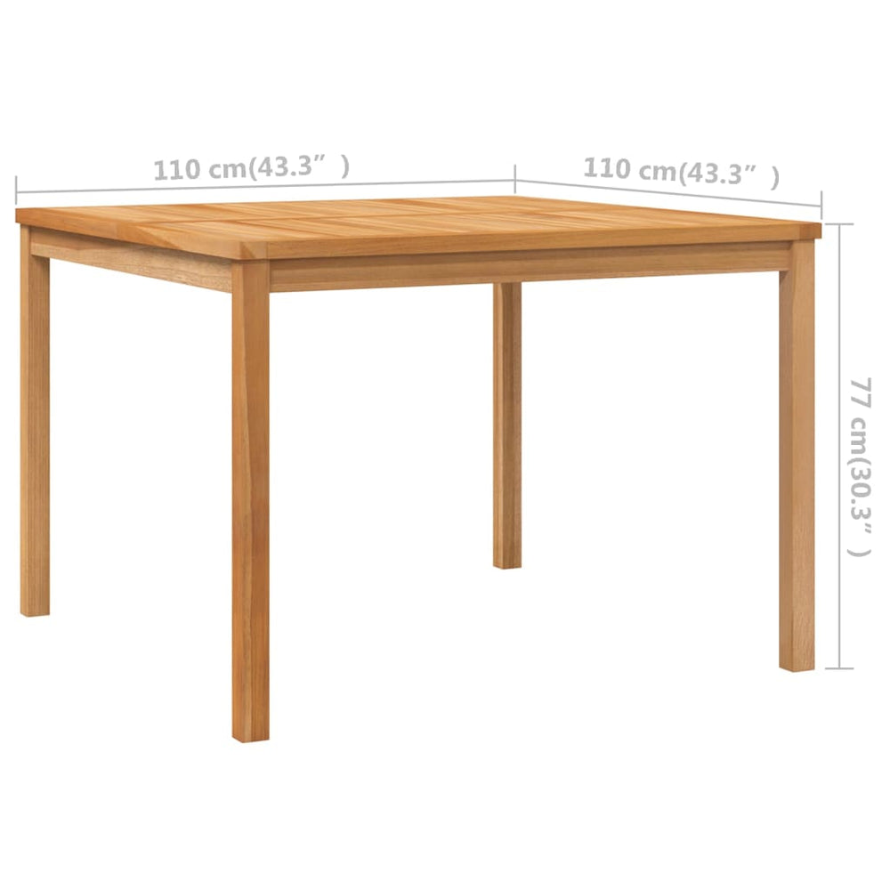 Tuintafel 110x110x77 cm massief teakhout MeubelReus