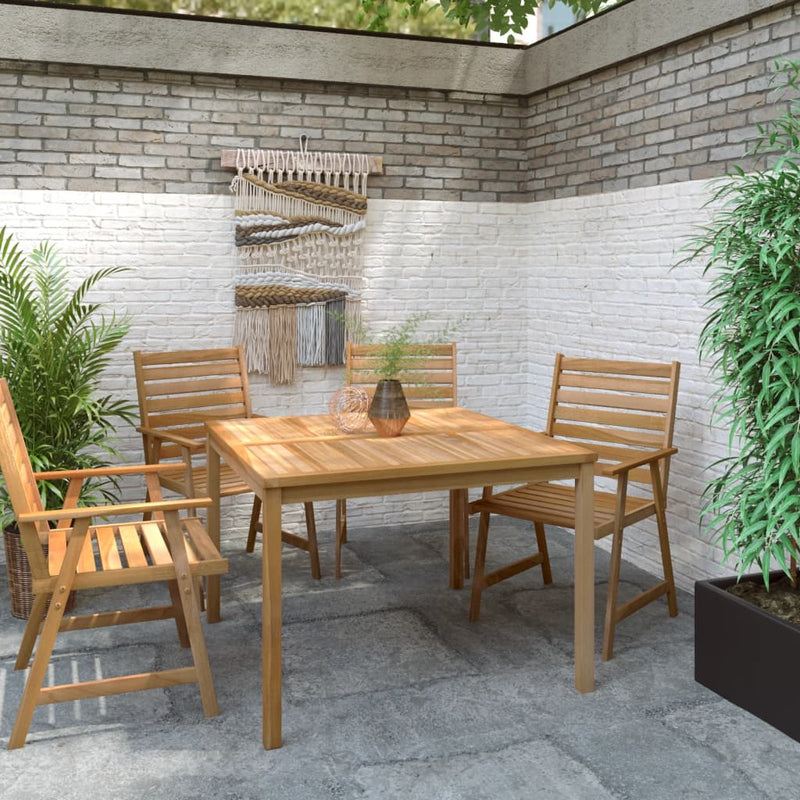 Tuintafel 110x110x77 cm massief teakhout MeubelReus