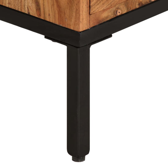 Tv-meubel 110x30x50 cm massief acaciahout honingbruin en grijs MeubelReus