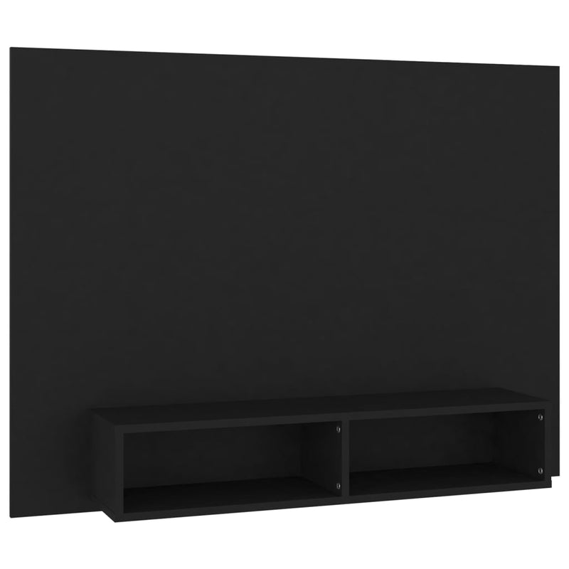 Tv-wandmeubel 120x23,5x90 cm spaanplaat zwart MeubelReus