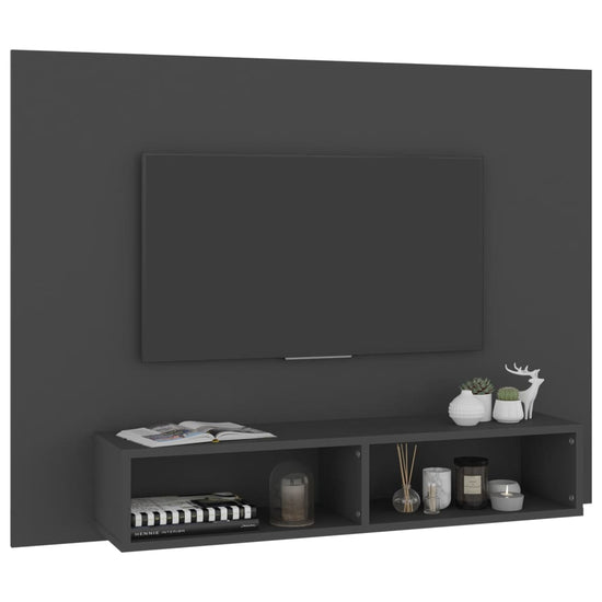 Tv-wandmeubel 120x23,5x90 cm spaanplaat grijs MeubelReus
