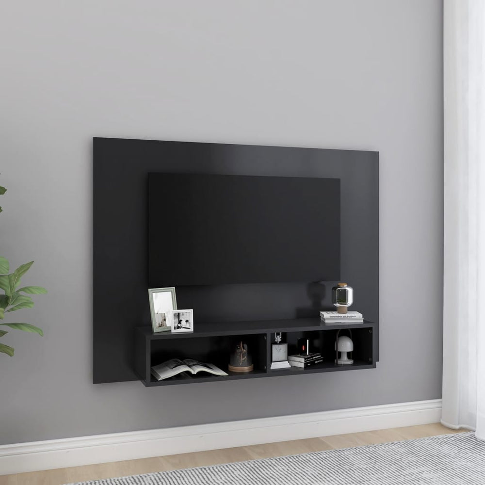Tv-wandmeubel 120x23,5x90 cm spaanplaat grijs MeubelReus