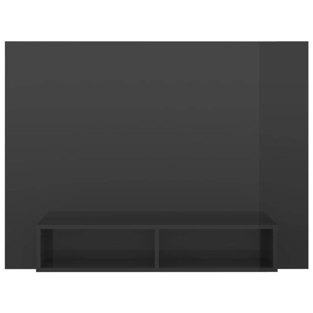 Tv-wandmeubel 120x23,5x90 cm spaanplaat hoogglans grijs MeubelReus