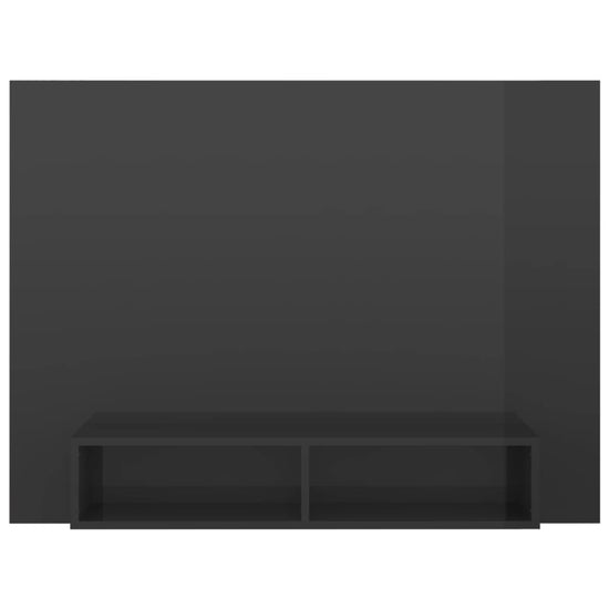 Tv-wandmeubel 120x23,5x90 cm spaanplaat hoogglans grijs MeubelReus