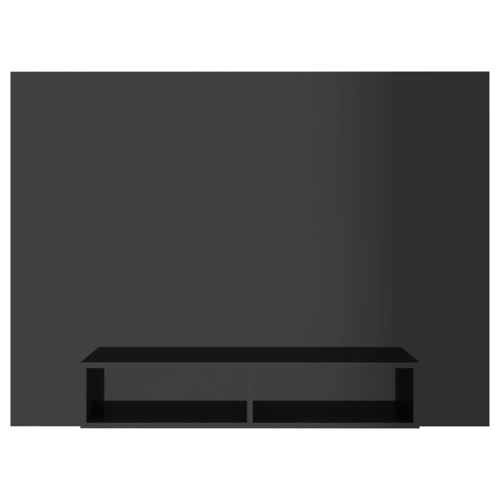 Tv-wandmeubel 135x23,5x90 cm spaanplaat hoogglans zwart MeubelReus