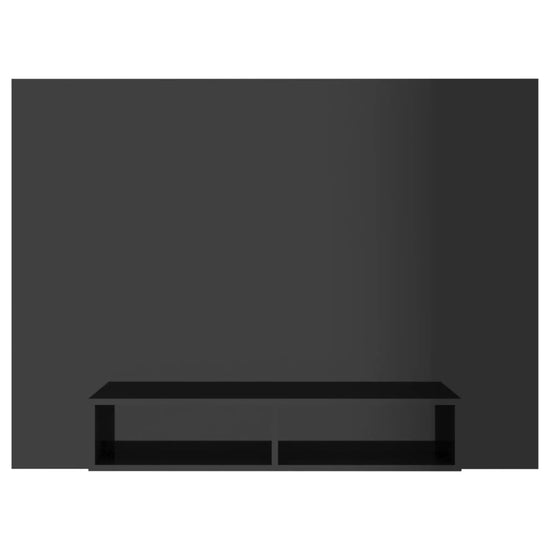 Tv-wandmeubel 135x23,5x90 cm spaanplaat hoogglans zwart MeubelReus