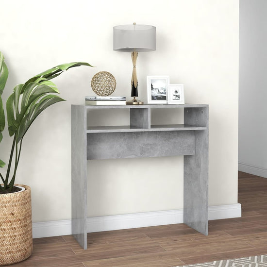 Wandtafel 78x30x80 cm spaanplaat betongrijs MeubelReus