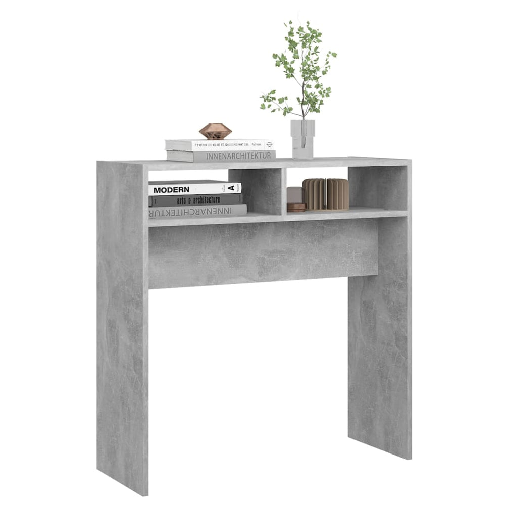 Wandtafel 78x30x80 cm spaanplaat betongrijs MeubelReus