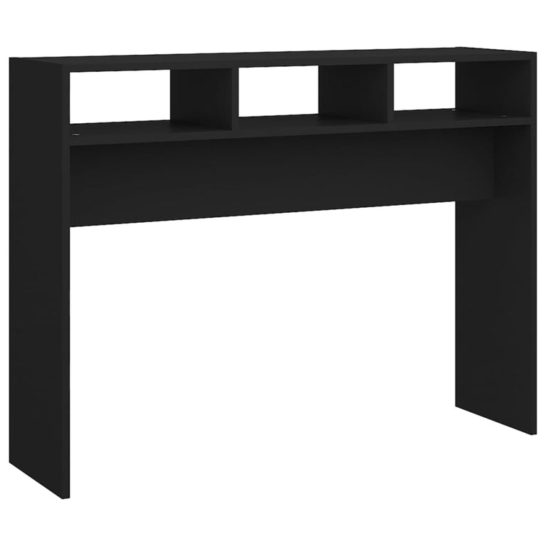 Wandtafel 105x30x80 cm spaanplaat zwart