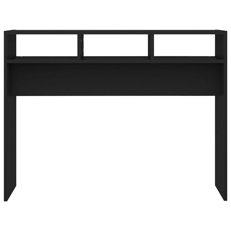 Wandtafel 105x30x80 cm spaanplaat zwart