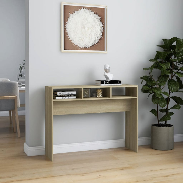 Wandtafel 105x30x80 cm spaanplaat sonoma eikenkleurig