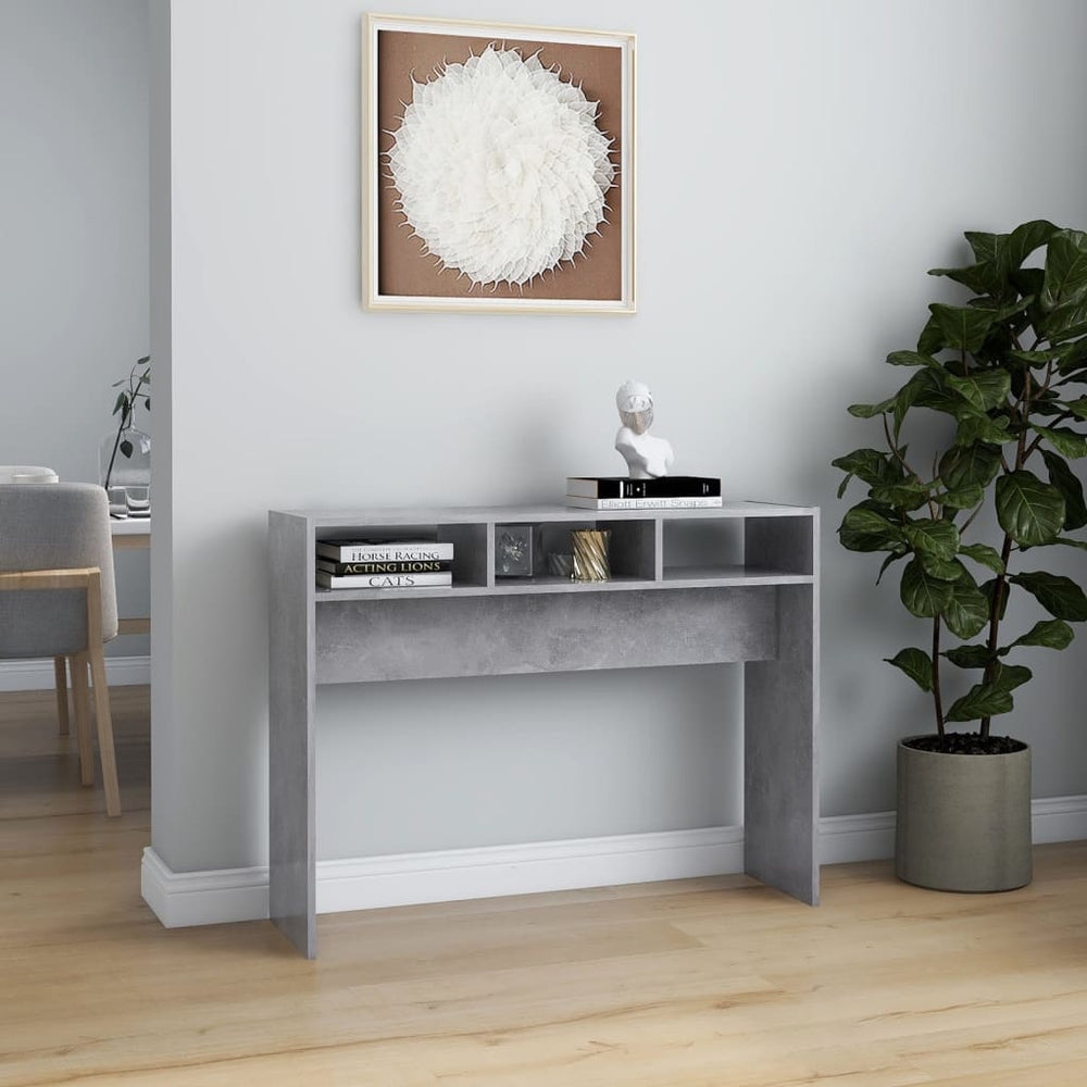 Wandtafel 105x30x80 cm spaanplaat betongrijs MeubelReus