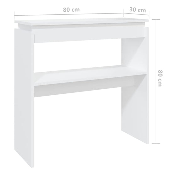 Wandtafel 80x30x80 cm spaanplaat wit MeubelReus