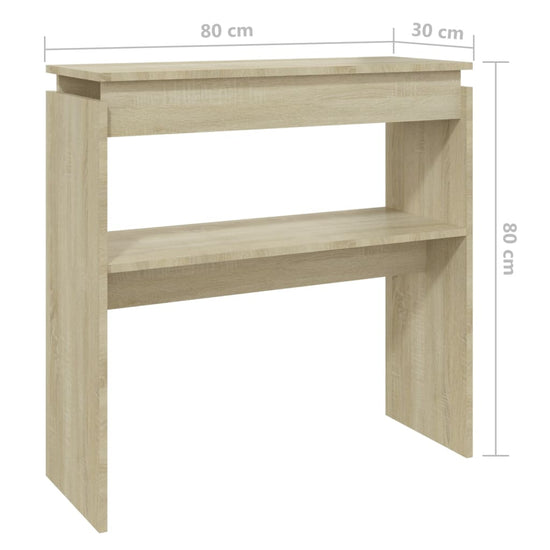 Wandtafel 80x30x80 cm spaanplaat sonoma eikenkleurig MeubelReus