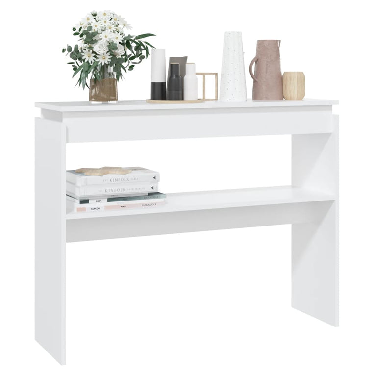 Wandtafel 102x30x80 cm spaanplaat wit MeubelReus