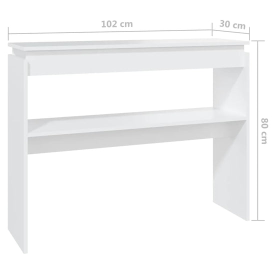 Wandtafel 102x30x80 cm spaanplaat wit MeubelReus