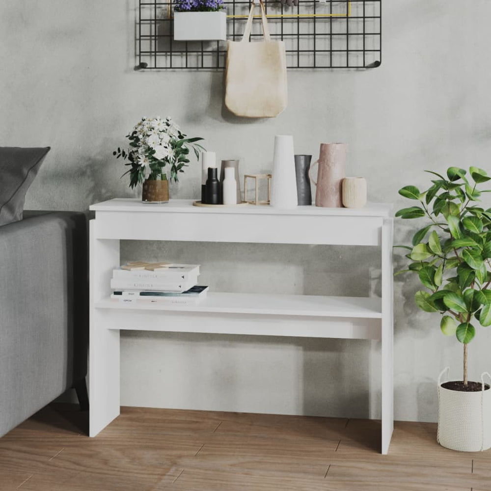 Wandtafel 102x30x80 cm spaanplaat wit MeubelReus