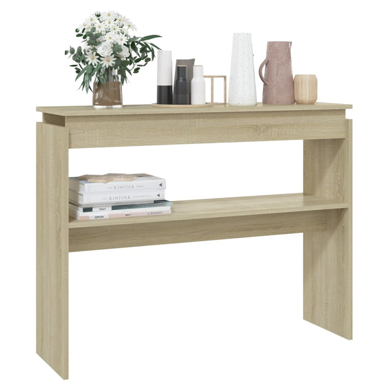 Wandtafel 102x30x80 cm spaanplaat sonoma eikenkleurig