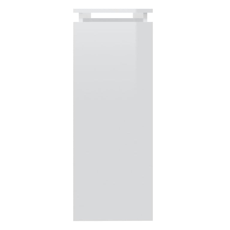 Wandtafel 102x30x80 cm spaanplaat hoogglans wit