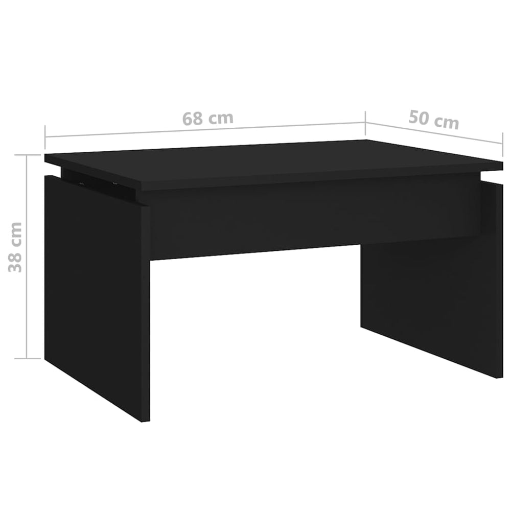 Salontafel 68x50x38 cm spaanplaat zwart MeubelReus