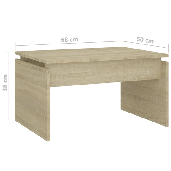 Salontafel 68x50x38 cm spaanplaat sonoma eikenkleurig MeubelReus