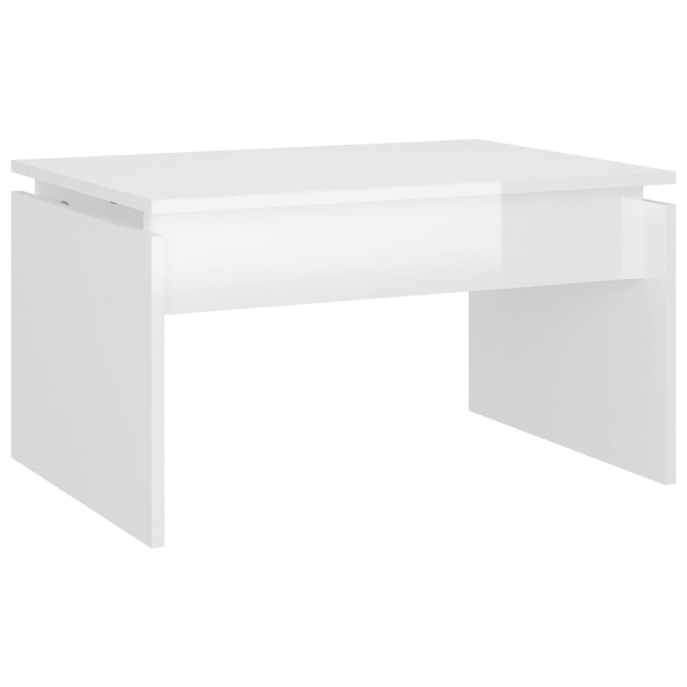 Salontafel 68x50x38 cm spaanplaat hoogglans wit MeubelReus
