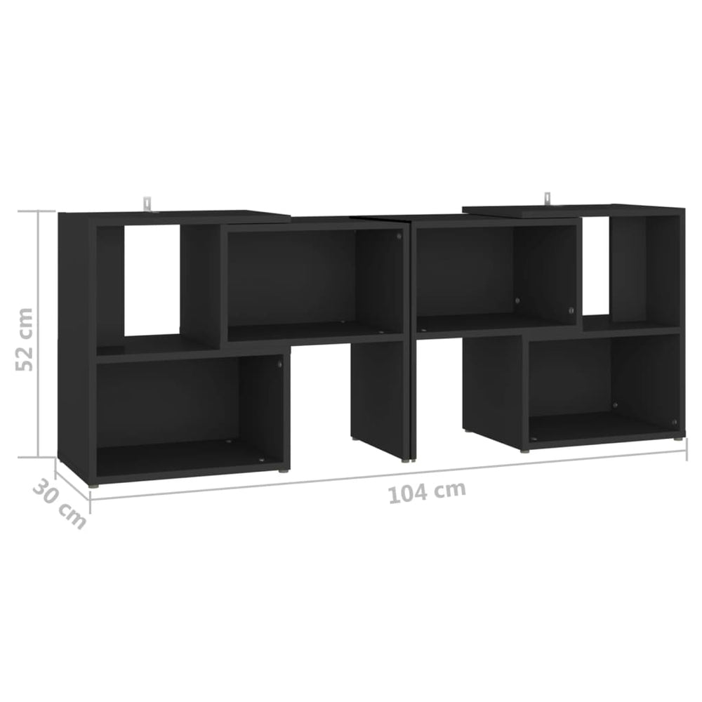Tv-meubel 104x30x52 cm spaanplaat zwart MeubelReus