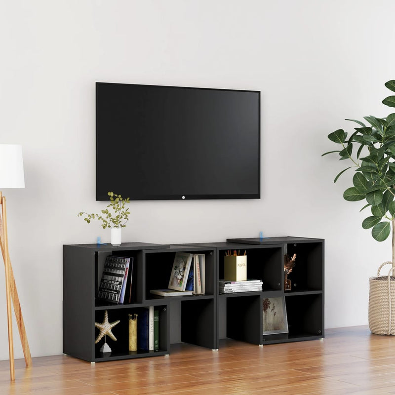 Tv-meubel 104x30x52 cm spaanplaat zwart MeubelReus