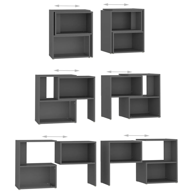 Tv-meubel meubel 104x30x52 cm spaanplaat grijs MeubelReus