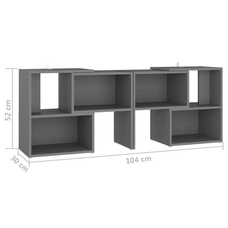 Tv-meubel meubel 104x30x52 cm spaanplaat grijs MeubelReus