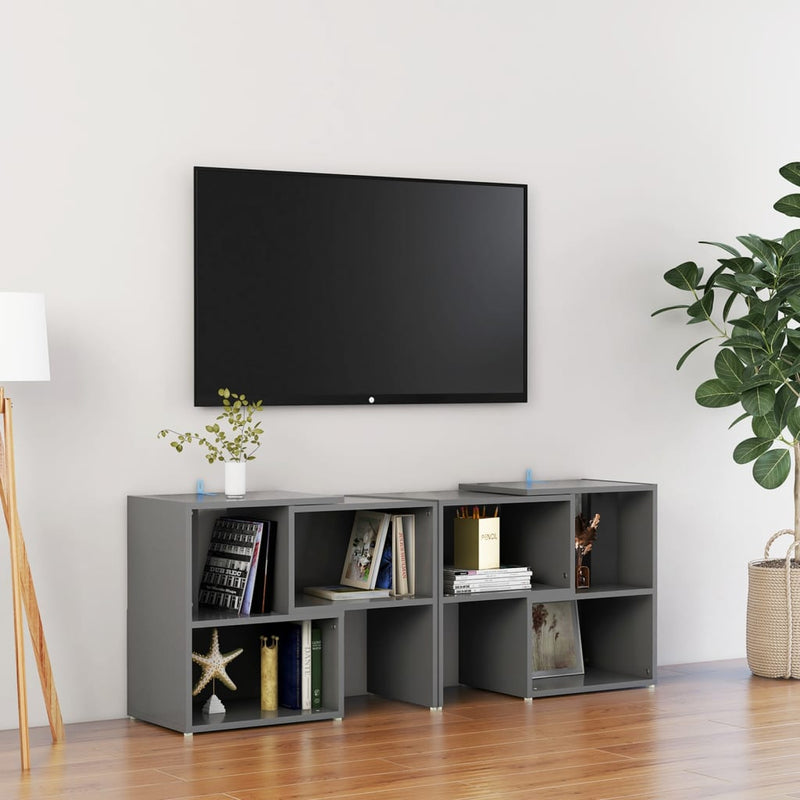 Tv-meubel meubel 104x30x52 cm spaanplaat grijs MeubelReus
