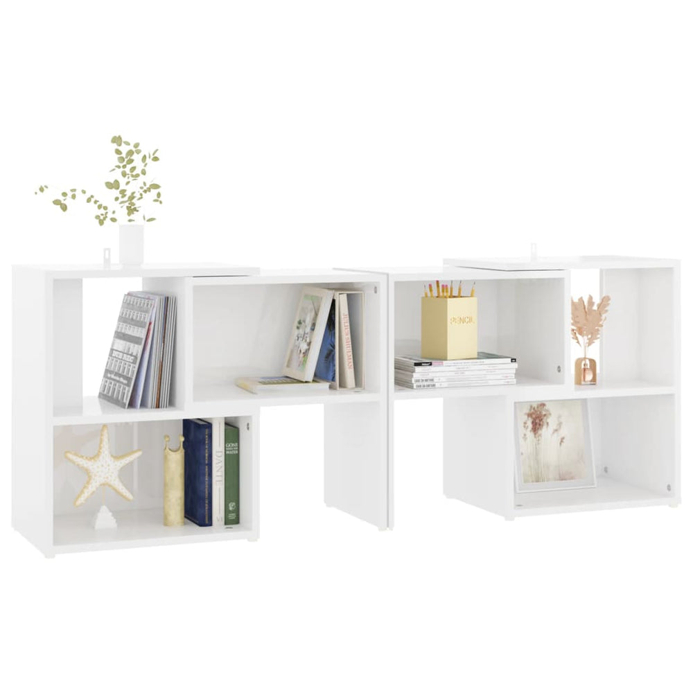 Tv-meubel 104x30x52 cm spaanplaat hoogglans wit MeubelReus