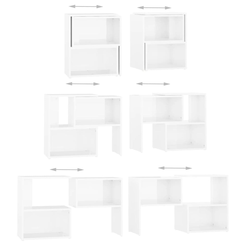 Tv-meubel 104x30x52 cm spaanplaat hoogglans wit MeubelReus