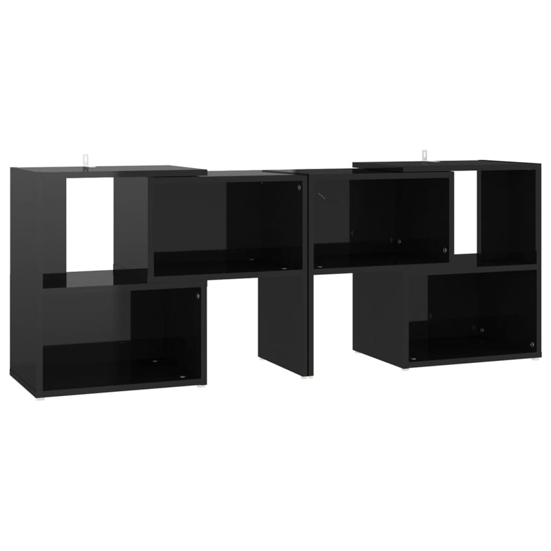 Tv-meubel 104x30x52 cm spaanplaat hoogglans zwart MeubelReus