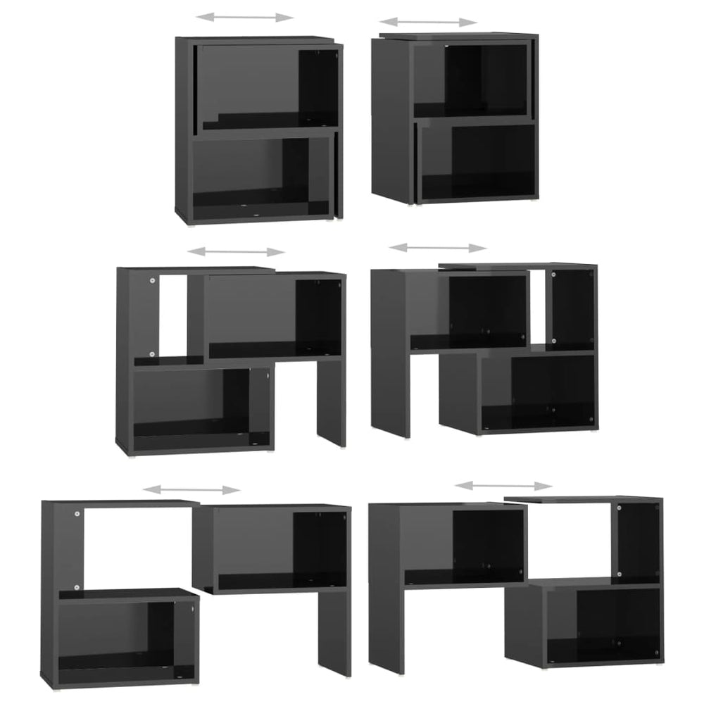 Tv-meubel 104x30x52 cm spaanplaat hoogglans zwart MeubelReus