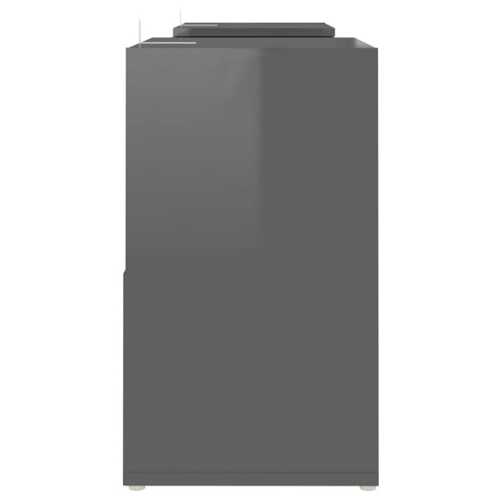 Tv-meubel 104x30x52 cm spaanplaat hoogglans grijs MeubelReus