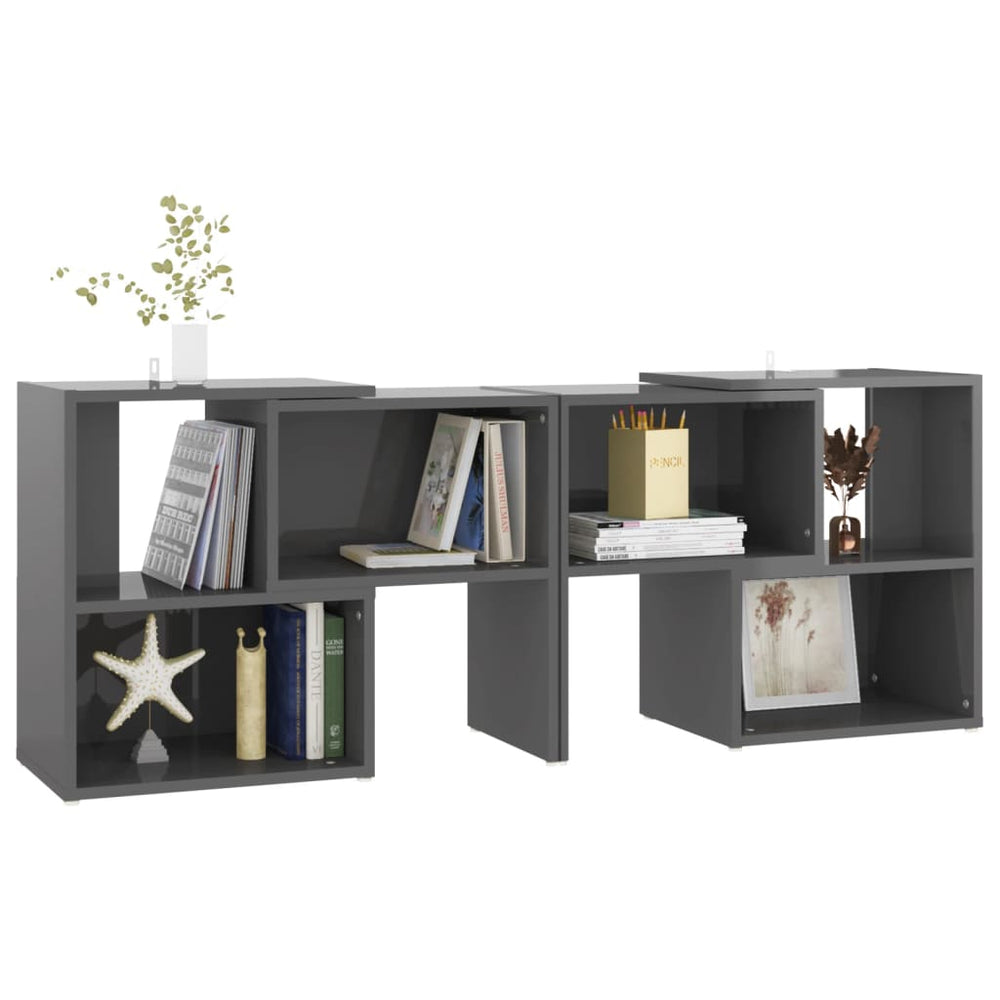 Tv-meubel 104x30x52 cm spaanplaat hoogglans grijs MeubelReus