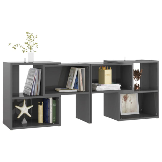Tv-meubel 104x30x52 cm spaanplaat hoogglans grijs MeubelReus