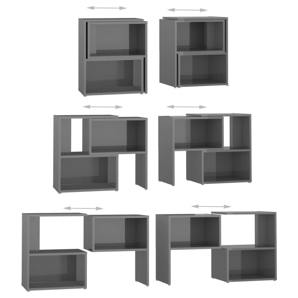 Tv-meubel 104x30x52 cm spaanplaat hoogglans grijs MeubelReus