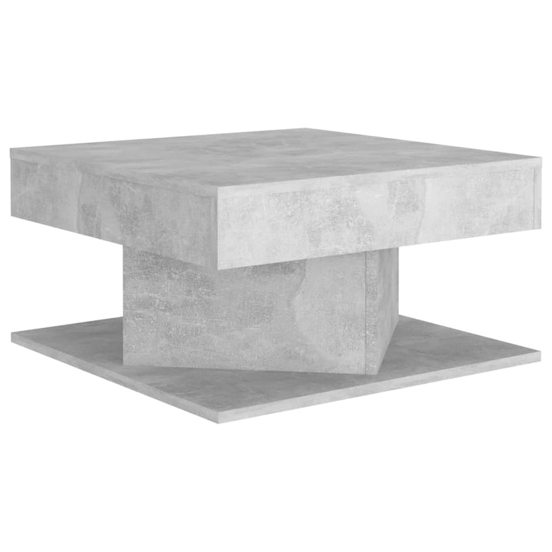 Salontafel 57x57x30 cm spaanplaat betongrijs