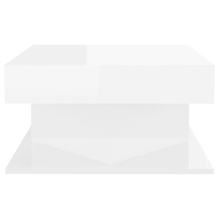 Salontafel 57x57x30 cm spaanplaat hoogglans wit