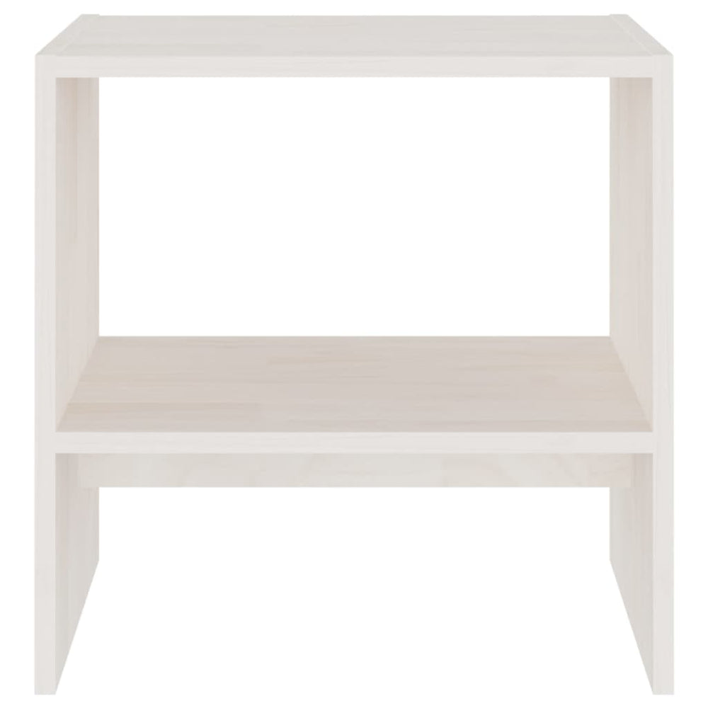 Nachtkastjes 2st 40x30,5x40 cm massief grenenhout wit MeubelReus